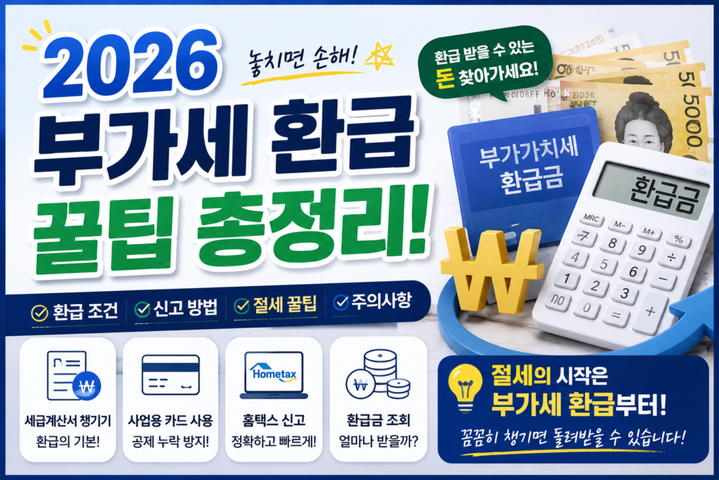 2026 부가세 환급 꿀팁 총정리
