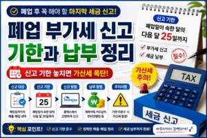 폐업 부가세 신고 기한과 납부 방법 총정리