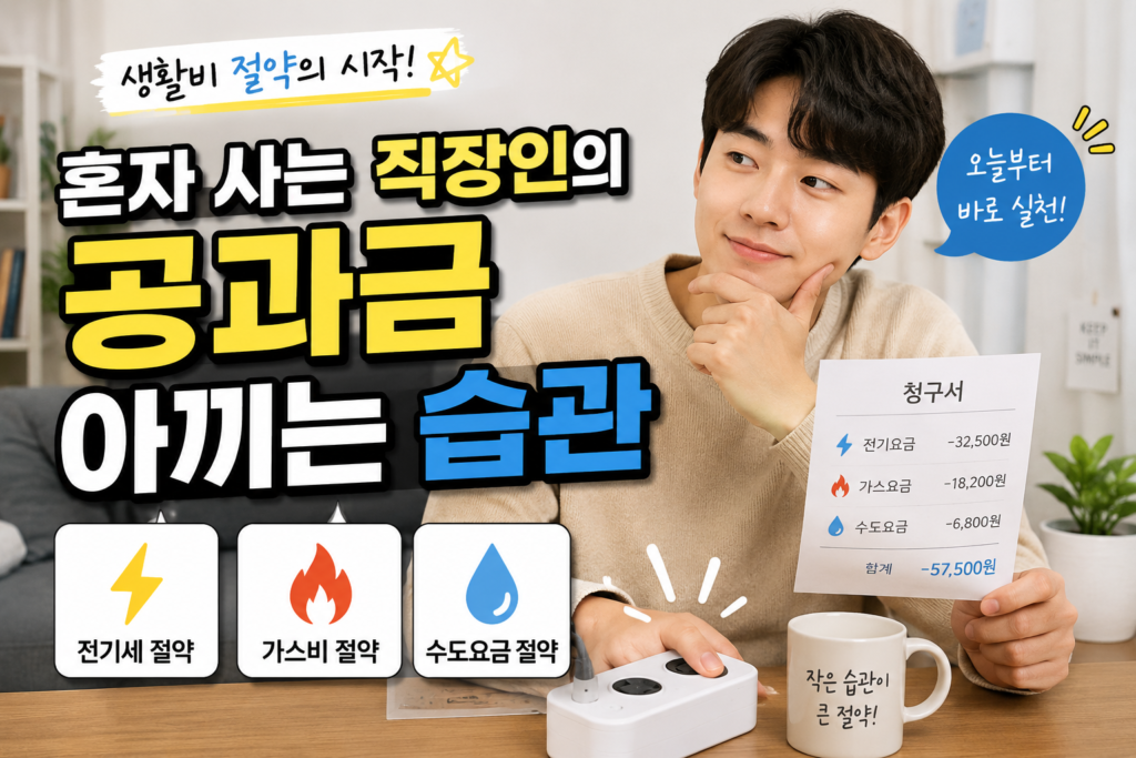 혼자 사는 직장인의 공과금 아끼는 습관