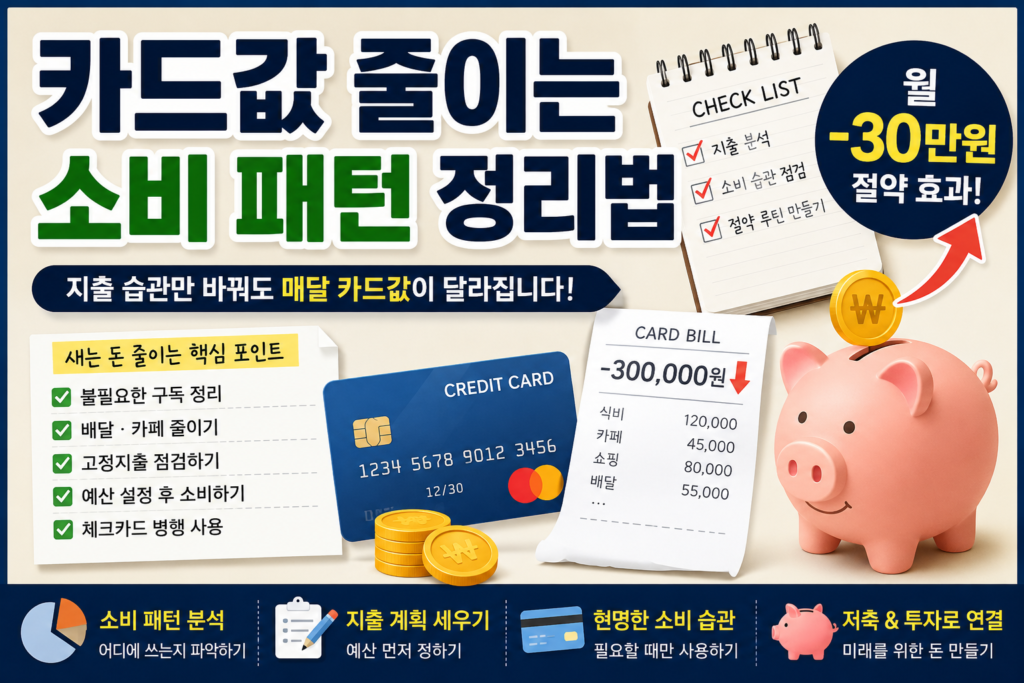 카드값 줄이는 소비 패턴 정리법